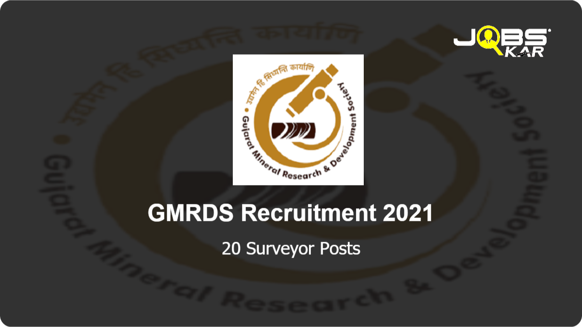 GMRDS Recruitment 2021: Apply for 20 Surveyor Posts