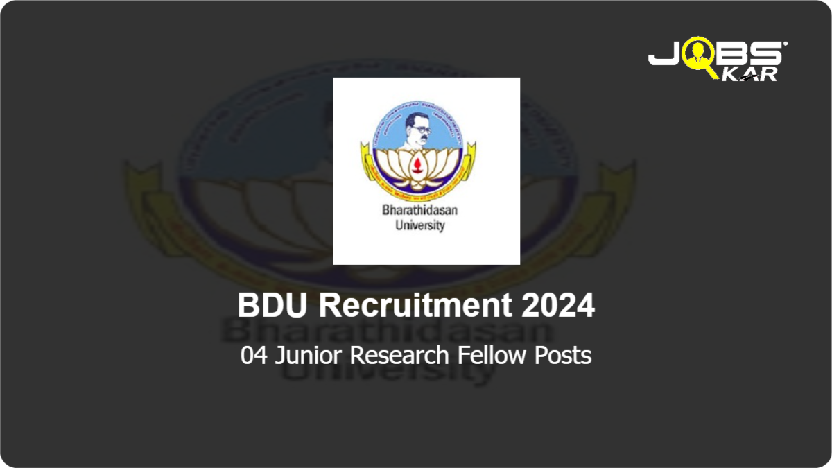 BDU Recruitment 2024: Apply Online for Junior Research Fellow Posts